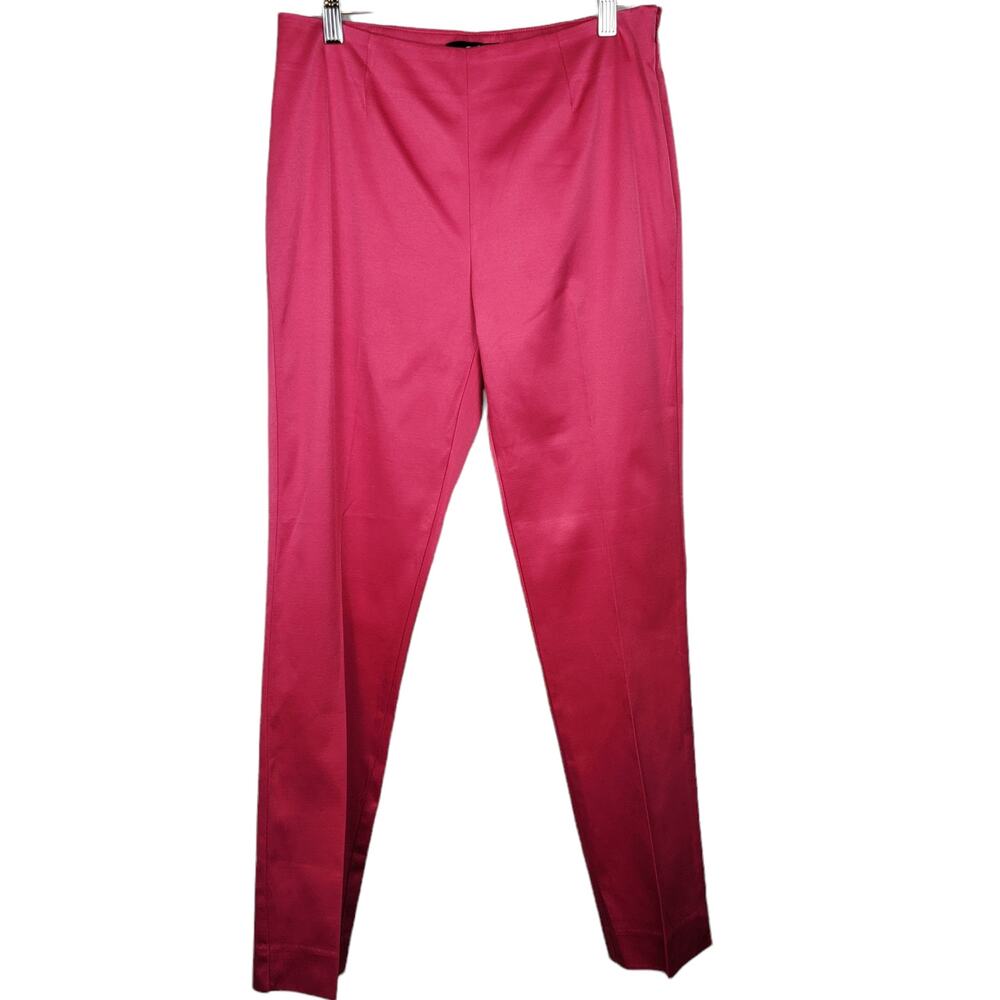 ERIC Signature Pink Tapered Sateen Stretch Cotton Ankle Pants - Size 4